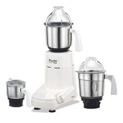 Preethi Eco Plus Mixer Grinder, White, 3 Jar