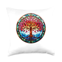 Tree of Life.Co Tree of Life Spiritual Nature Art Yoga Reiki Meditation Throw Pillow