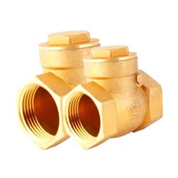 BCMCBV Brass Wire Mouth Horizontal Non-Return Valve Full Copper Female Thread Swing Check Valve 1/2