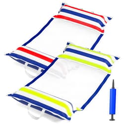 Jasonwell Inflatable Pool Hammock Float - 2 Pack Water Hammock Pool Floaties Multi-Purpose (Saddle Lounge Chair Drifter) 4 in 1 Lake Beach Floating Loungers Swimming Pool Floats Toys for Adults