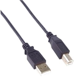 PremiumCord USB 2.0 High Speed Cable M/M 0.5 m A Male to B Male USB Connection Cable for Scanner etc. Double Shielded AWG28 Colour Black Length 0.5 m