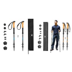 Cascade Mountain Tech Trekking Poles - Carbon Fiber and Aluminum Walking or Hiking Sticks (Set of 2) | Quick Adjustable Locks