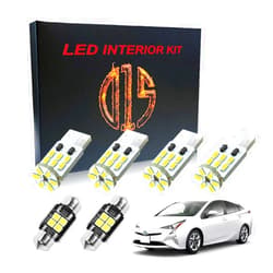 D15 Lighting LED Interior Light Kit Accessories for Toyota Prius 2010-2021 6000k White Map Dome Visor Cargo Bulbs (10 Pieces)