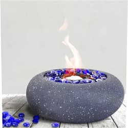 Greyhoo 11-inch Portable fire Pit, Tabletop Fireplace fire Bowl Use Iso-Propyl Alcohol as Fuel. Clean-Burning Bio Ethanol Ventless Fireplace for Indoor Outdoor Patio Parties Events