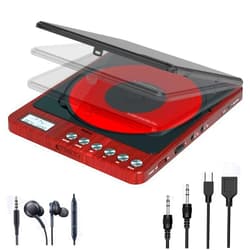 MONODEAL Portable CD Player with Headphones, Monodeal CW605 Compact Design CD Player with LCD Disply, Anti-Skip Personal CD Player for Car, Rechargeable CD Player for Music Audiobook Listening