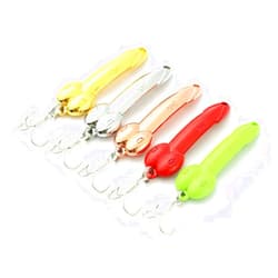 Tgpiao 5Pcs Fishing Lures Fishing Spoons Treble Hooks Spinning Lures Hard Metal Spinner Baits kit, for Trout Bass Salmon, Freshwater Saltwater