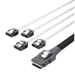 ipolex Mini SAS 36Pin (SFF-8087) Male to 4 SATA 7Pin Female Cable - Interal Forward Breakout Cable - 0.5m (1.64ft)