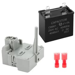 Funmit 2319792 W10197428 W10189190 TSD2 Refrigerator Start Device Relay Combination W10662129 Refrigerator Compressor Run Capacitor Compatible with Whirlpool Kenmore electrolux Refrigerator