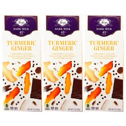 Vosges Haut-Chocolat Vosges Dark Milk Turmeric Ginger Chocolate Bar Pack of 3 (3 Ounce)