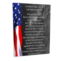 Generic Posters American Flag Wall Art Enlistment Oath Patriotic Home Decor Military Decor Veteran Wall Decor US Marine Corps Gift Canvas Wall Art Picture Modern Office Family Bedroom Living Room Decor Aesthe