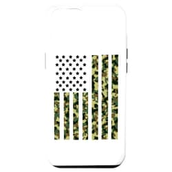 USA Flag Infantry Ranger Patriotic Artwork iPhone 12 Pro Max Camouflage Green American Flag Print Hunter Case