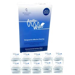 Audiologist's Choice Audio Wipes | 100 Individually Wrapped Towelettes | Alcohol-Free | Cleans, Removes Earwax & Sweat from Hearing Aids, Earmold, Airpods, Earbuds, in-Ear Monitors (IEMs)