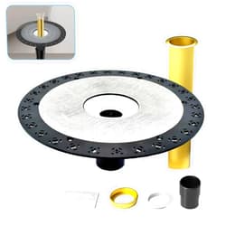 Gertrdti Freestanding Tub Drain Rough-in Kit, 12 Inch Large Base Freestanding Bathtub Drain Installation Kits, Free Standing Tub Drain Kit, Include Brass Tail Pipe and ABS Pipes
