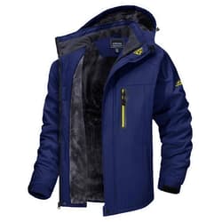 TACVASEN Men's Winter Ski Jacket Waterproof Snow Coats Snowboard Fleece Lining Jacket Warm Parka with Hooded