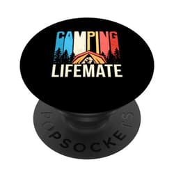 Camping Lifemate Trip Campers Camper Camping Lifemate Camper Campfire Campsite Camp PopSockets Swappable PopGrip