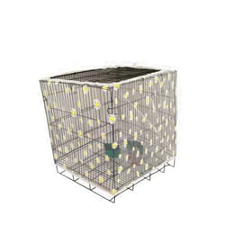 MXJZW Adjustable Bird Cage Net Cover Birdcage Seed Feather Catcher Soft Skirt Guard Birdcage Nylon Mesh Netting forParrot Enclosures, Prevent Scatter and Mess (White 86.6 x 14.17 Inch/ 220x 36 cm)