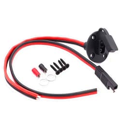 Xaugiry 1ft 10AWG Solar Weatherproof SAE Power Socket Sidewall Port + 1.3ft SAE Connector Extension Cable