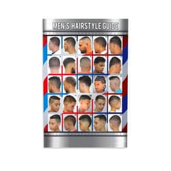 Thcbme Barber Posters Men's Hairstyle Guide Poster Barber Shop Wall Art Canvas Posters Canvas Wall Art Prints for Wall Decor Room Decor Bedroom Decor Gifts 12x18inch(30x45cm) Unframe-style