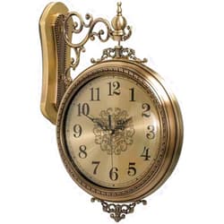 DYKKLKQ DENMER Desktop Clock Double-Sided Wall Clock Living Room Wall Clock Household Fashion New Chinese Style European Wall Clock Tabletop Decorative Clock-B||H (B H)