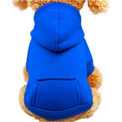 Jecikelon Winter Dog Hoodie Sweatshirts with Pockets Warm Dog Clothes for Small Dogs Chihuahua Coat Clothing Puppy Cat Custume (Dark Blue, X-Large)