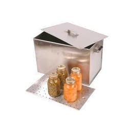 Lehman's Amish Made Stainless Steel Stovetop Water Bath Canner Stockpot 50 Quart