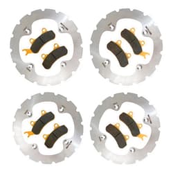 Traild Can-Am Defender HD10/HD9/HD8/HD7/HD5 2016-2024 Ridge Rider Rotor and Brake Pad Kit (6-Seater MAX/PRO/6x6, Ceramic)