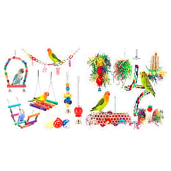 LovyoCoCo Bird Toys Bird Shredding Foraging Toys Parakeet Toy Chewing Hanging Toy Bird Shredded Paper Bird Cage Accessories Bird Rope Perch for Conure Cockatiel Budgies Lovebird Parrotlet
