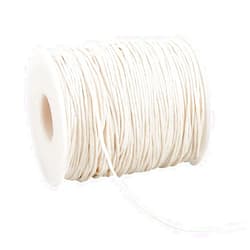 PH PandaHall 1mm Waxed Cotton Cord, 100 Yards Beading String Thread Wax Cord for Braid Bracelet Necklace Jewelry DIY Craft Macrame Making Glass Vase Floral Arrangement, Beige Color