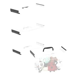 Nesmilers 4-pack 20 L Plastic Latching Boxes Totes, Clear Storage Bins with Lids/handles