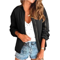 EVALESS Puffer Jackets for Women Zip Up Oversized Bomber Jackets Winter Outfits for Women Dressy Causal