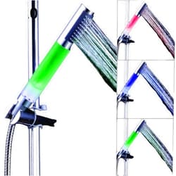 FUUBAMB00 Colorful Shower Heads LED Shower Head Tap Nozzle Handheld Round Temperature Controlled 3 Colors Changing Shower Head