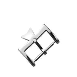 KKFAUS Stainless Steel Watch Clasp For VC Vacheron Watch Strap Buckles Constantin Silvery Golden Rose gold Metal Pin Clasp 16MM 18MM (Color : Silver, Size : 18mm)