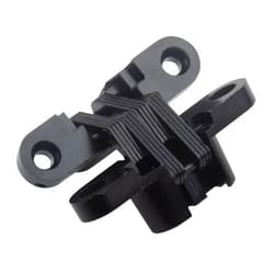 LISHAN 2 Pack Hidden Door Hinges LISHAN Strong and Durable with 180 Degree Opening Angle Easy to Install Made of Thickened Zinc Alloy Ideal for Kitchen Cabinet Secret Doors and Bathroom (Black)