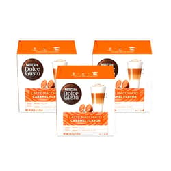NESCAFÉ DOLCE GUSTO Nescafe Dolce Gusto Coffee Pods, Caramel Macchiato, 16 capsules, Pack of 3