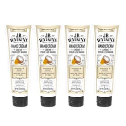 J.R. Watkins Hand Cream, Coconut, 3.3 Ounce (Pack of 4)