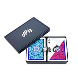 Copag 1546 Neoteric Design 100% Plastic Playing Cards, Poker Size (Standard) Green/Red (Regular Index, 1 Set)