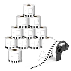 COLORTY 12 Rolls Compatible Brother DK-2205 Continuous Paper Labels 2-3/7