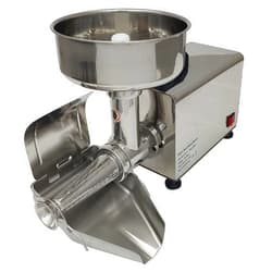 BREVELTION Electric Tomato Strainer Commercial Tomato Milling Strain Sauce Press Making Machine Stainless Steel Hopper 330 Pounds/H of Tomato Sauce