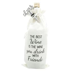 Pavilion Gift Company Drink with Friends-13 Wine Gift Bag Set, 13