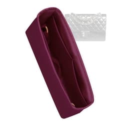 ZYZii Silk Purse Organizer for Chanel Classic Flap Square/Mini/Small/Medium/Jumbo/Maxi,Insert Bag in Bag,Luxury Handbag Tote Lining Bag Shapers(CF Medium 25,Fuchsia)