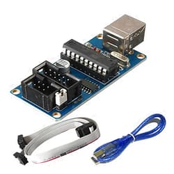 DUTTY USBTiny ISP Downloader AVR microcontroller USB Interface with 6-pin 10-pin Programming Cable USB 2.0 B-USB Cable, Suitable for Arduino Bootloader USB Download Interface