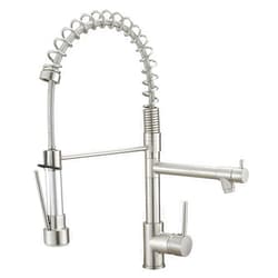 AIMADI Kitchen Faucet with Pull Down Sprayer - Commercial Stainless Steel Pull Down Sprayer Kitchen Faucet Single Hole Single Handle RV Laundry Outdoor Kitchen Sink Faucets