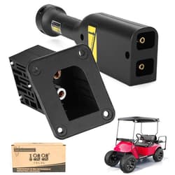 10L0L Golf Cart 36V PowerWise Charger Receptacle and W/Handle Plug,Charger Socket and Handle Plug for EZGO TXT Medalist Golf Carts 1996 & Up 73345-G01＆73063-G01
