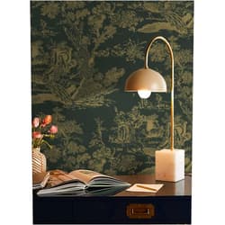 CiCiwind Peel and Stick Wallpaper Vintage Wallpaper Toile Contact Paper Black and Brown Wallpaper Removable Self-Adhesive Wallpaper for Bedroom Bathroom 16In×78.7In