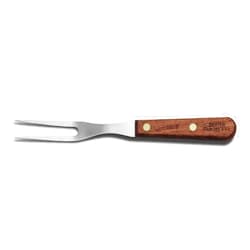 HIC Kitchen Co.-Russell Granny Fork, Stainless Steel with Walnut Handle, Made in the USA, Brown