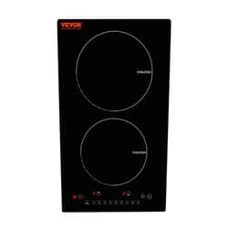 VEVOR Electric Cooktop, 2 Burners, 12'' Induction Stove Top, Built-in Magnetic Cooktop 1800W, 9 Heating Level Multifunctional Burner, LED Touch Screen w/Child Lock & Over-Temperature Protection