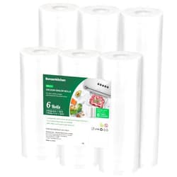Bonsenkitchen Vacuum Sealer Rolls Bags, 6 Pack 3 Rolls 11