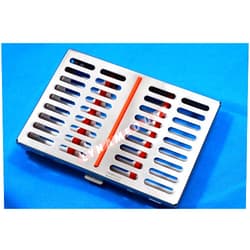 SYNAMED USA 1 German Stainless Dental Autoclave Sterilization Cassette Rack Box Tray for 10 Instruments