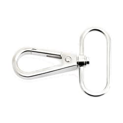 CRAFTMEMORE Snap Hook Swivel Push Gate Lobster Clasps Fashion Clips Purse Making FS10 Pack of 10 (Silver, 1 Inch)