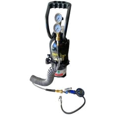 Preece Precision 10 lb Co2 Carbon Dioxide Cylinder, High Flow 250 PSI Co2 Regulator, Protective Handle, Vehicle Cylinder Mount Bracket, 300PSI Tire Inflator and Hose, Digital Inflating Off Road Tire System
